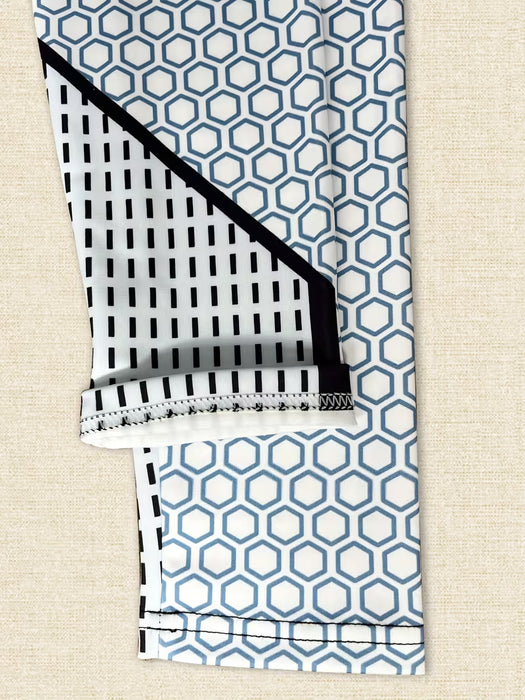 SHEIN Leggings deportivos de cintura alta con estampado de panal para mujer