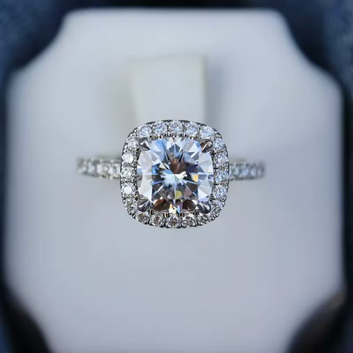 1pc Anillo de Zirconio Sintético Cuadrado con diamantes de imitación
