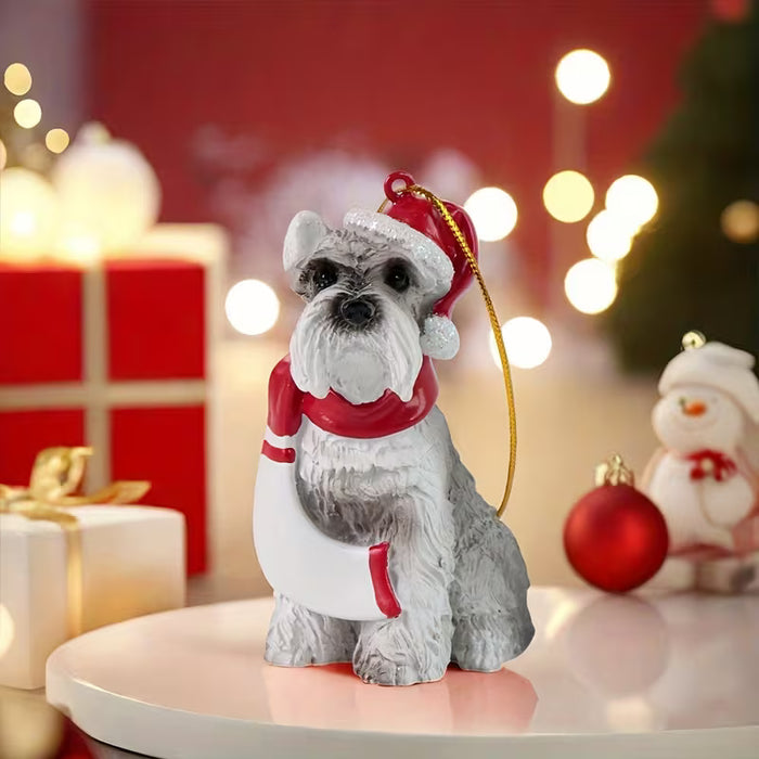 Design Toscano Figura de perro para decoración navideña