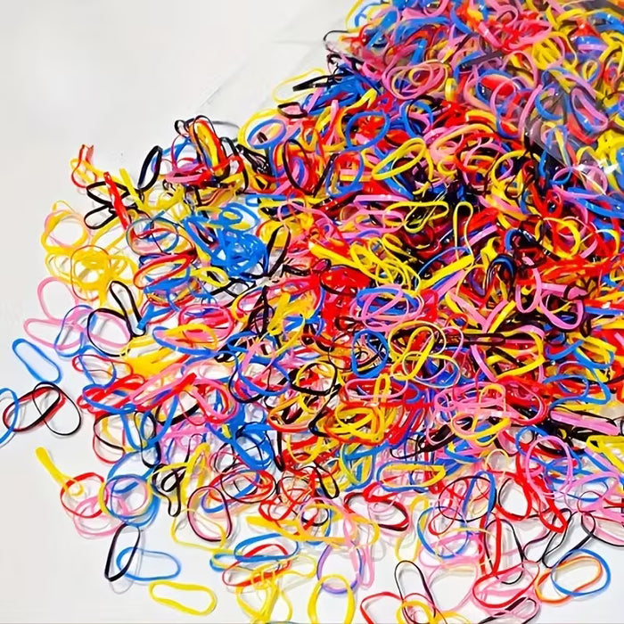99 piezas de bandas elásticas de goma de colores vibrantes - Alta elasticidad y duraderas