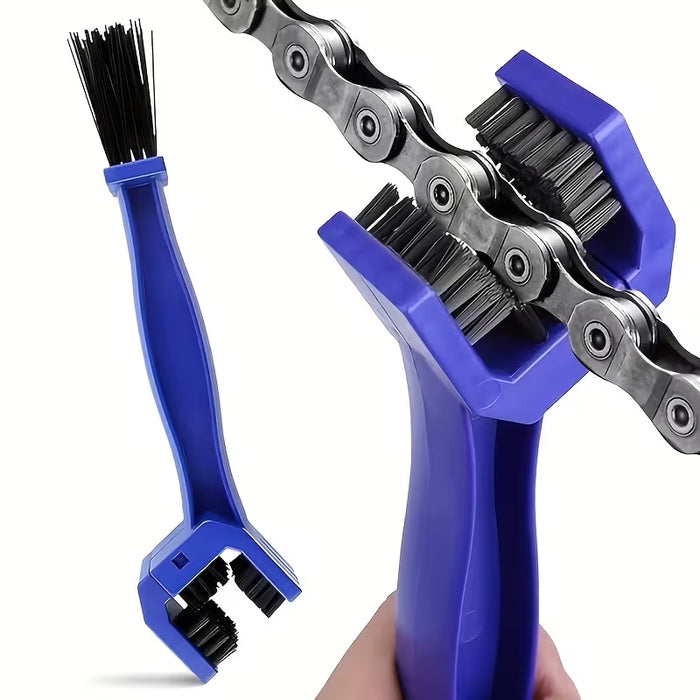 1 Cepillo de limpieza de cadena de ciclismo, adecuado para bicicletas de montaña y motocicletas
