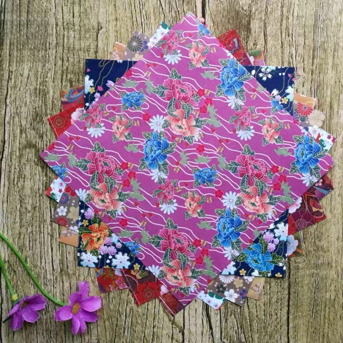 60 unidades de papel origami impreso de doble cara estilo japonés, 14.7 cm cuadrado