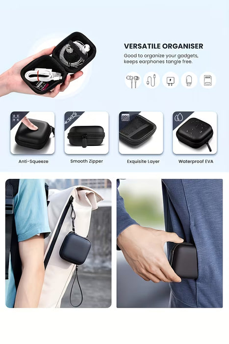 Estuche portátil para accesorios electrónicos de material EVA - Caja de almacenamiento