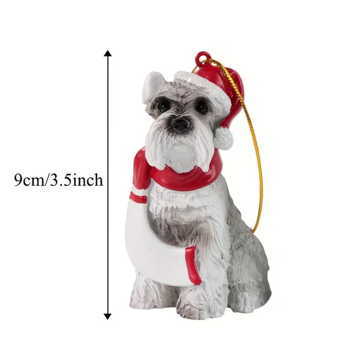 Design Toscano Figura de perro para decoración navideña