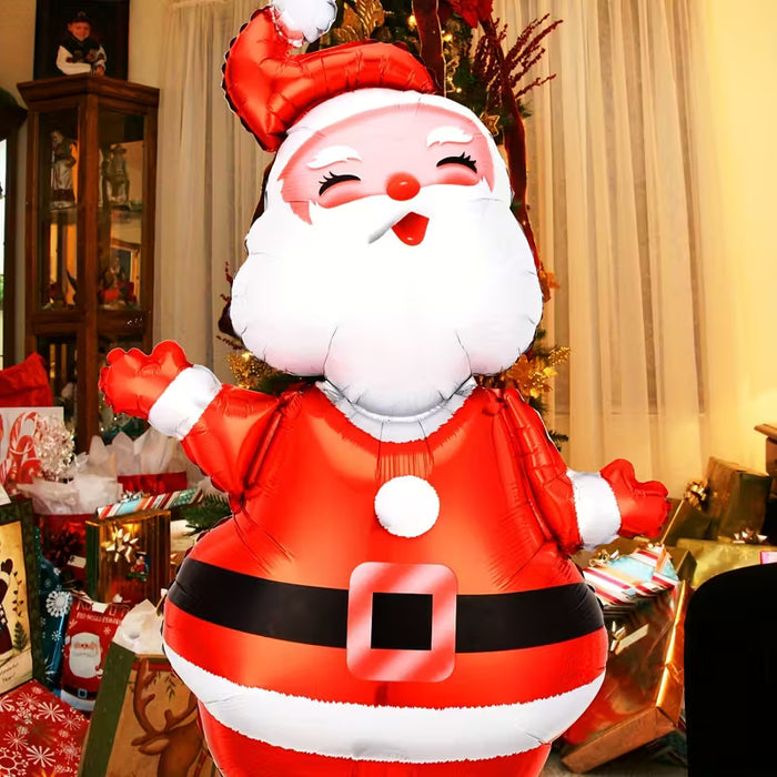 1pc Globo Grande de Santa Claus de Aluminio, Decoración