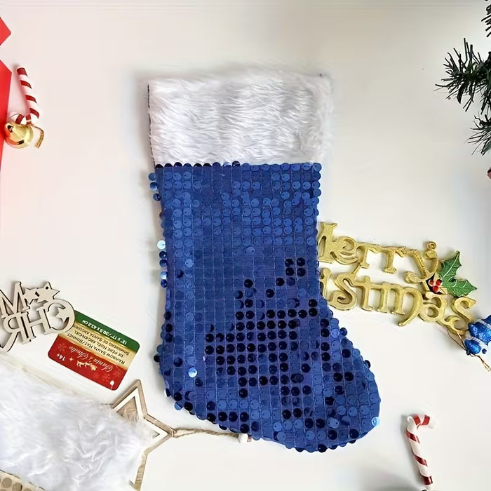 Media Navideña de Lentejuelas, Decoraciones para Fiestas de Navidad