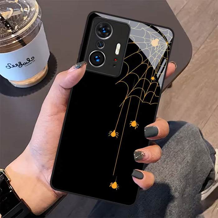 Funda para Teléfono - Funda Dorada con Estampado de Telaraña para Xiaomi 13 Lite 5G