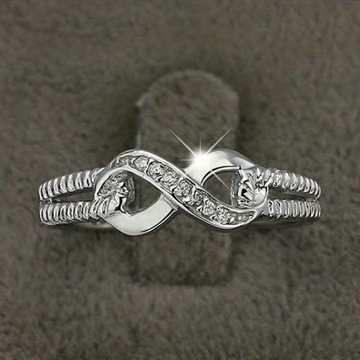 1pcs Anillo De Compromiso con Corazón Infinito Boda de Hombres