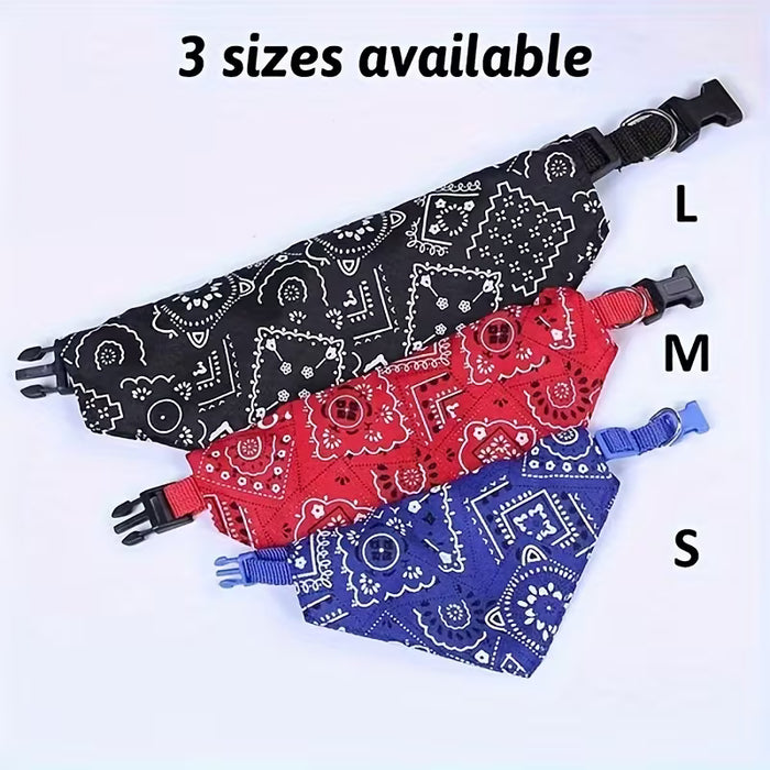 1 pza Bandanas De Perro Ajustables En Forma De Triángulo Con Gráficos Florales De Anacardo