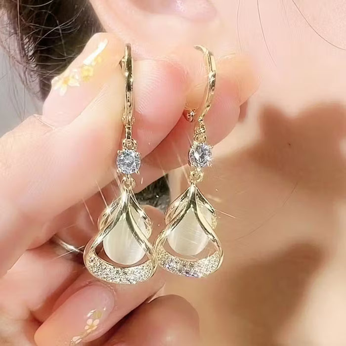 Elegantes y fáciles pendientes de gota de agua