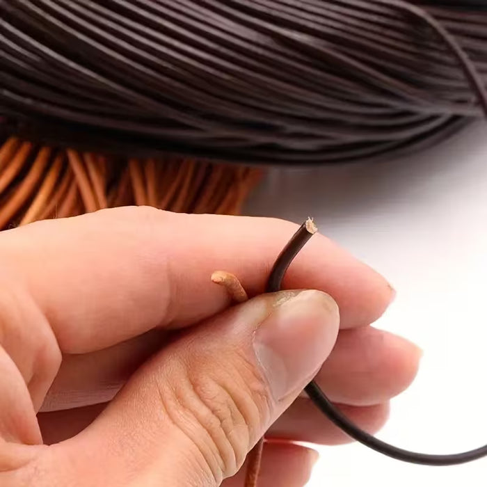 Cuerda de cera artesanal para adornos de joyería 1-3.0mm de 5m
