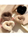 3pcs Ganchos de pelo de peluche con forma de corazón, para uso casual diario - Quierox - Tienda Online