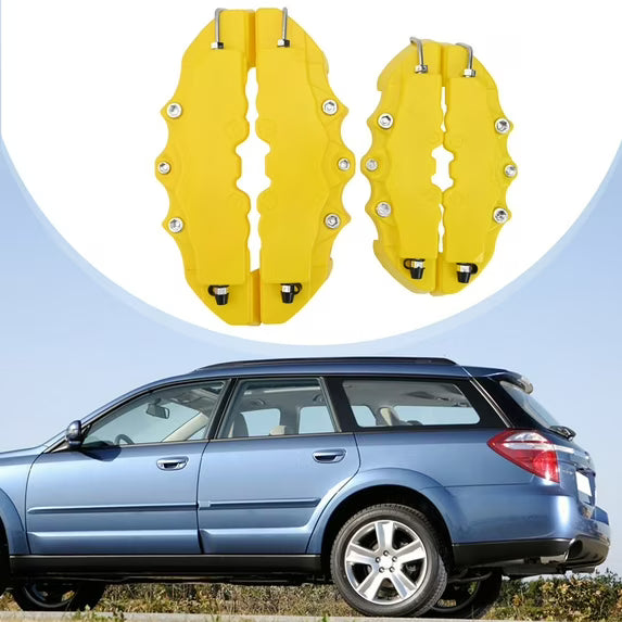 BREMBO 4cubiertas de pinza de freno estilo 3D amarillas para discos de coche, delanteros y traseros