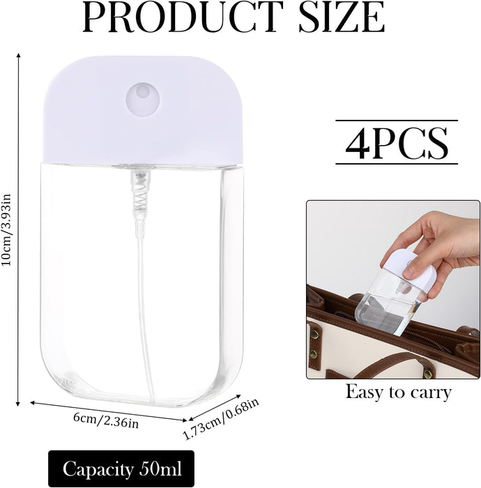4 botellas pulverizadoras portátiles de 50 ml, frascos atomizadores de perfume vacíos de plástico - Quierox - Tienda Online
