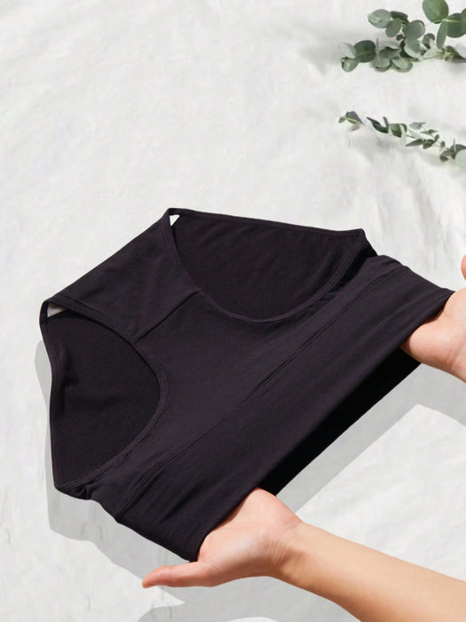 4 braguitas lisas de talle alto para mujer, de colores aleatorios - Quierox - Tienda Online