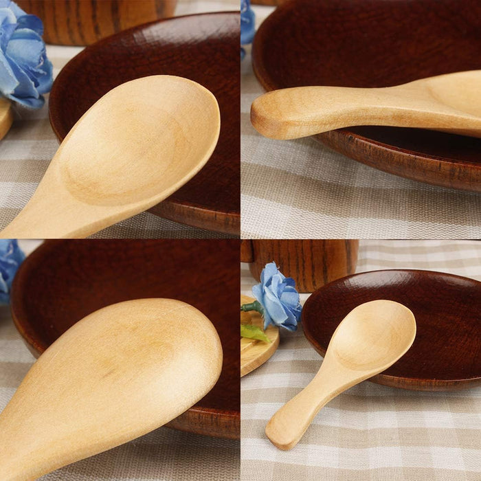 4 Cucharas Pequeñas de Madera en dos colores - Quierox - Tienda Online