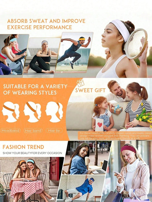 4 Diademas deportivas para mujer piezas aleatorias - Quierox - Tienda Online