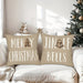 4 fundas de cojín navideñas de lino, decoración navideña, regalos navideños, fundas de almohada - Quierox - Tienda Online