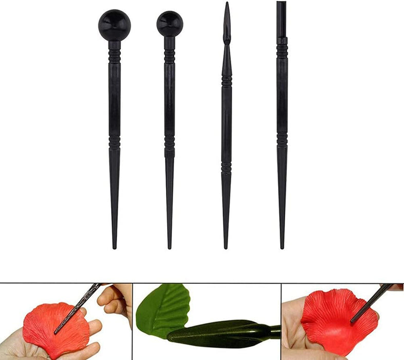 4 herramientas de plástico negro de doble cabeza para esculpir arcilla - Quierox - Tienda Online