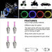 4 luces LED para tapas de válvulas de neumáticos,luz de neón roja - Quierox - Tienda Online