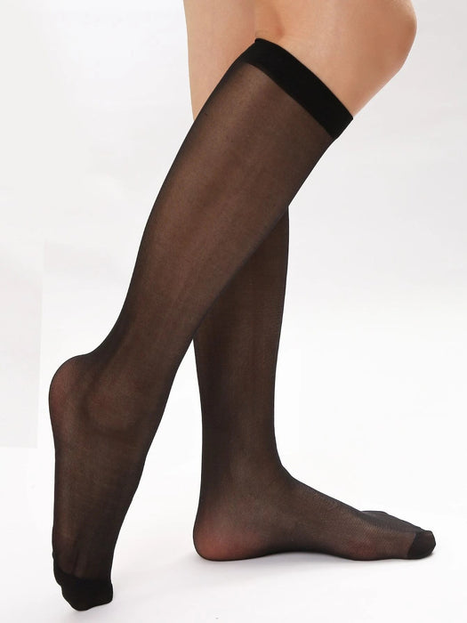 4 pares calcetines sobre pantorrilla unicolor - Quierox - Tienda Online