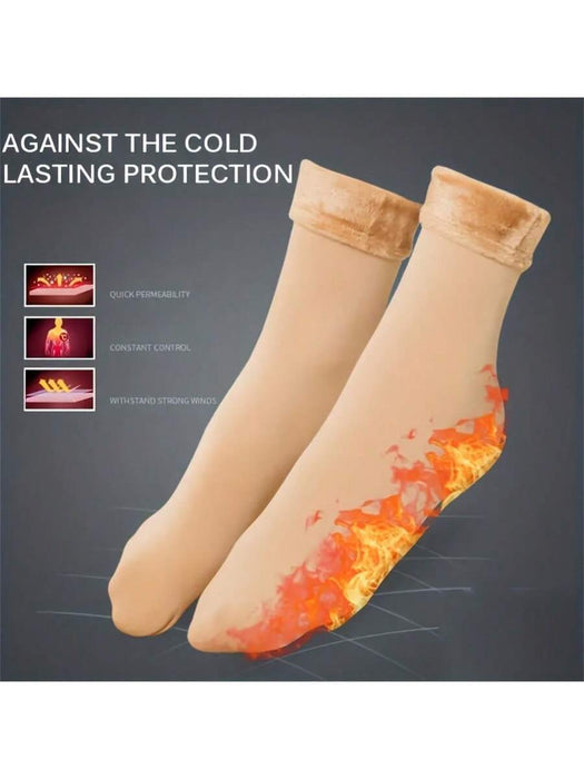 4 pares de calcetines de nieve forrados de felpa - gruesos y cálidos de invierno - Quierox - Tienda Online