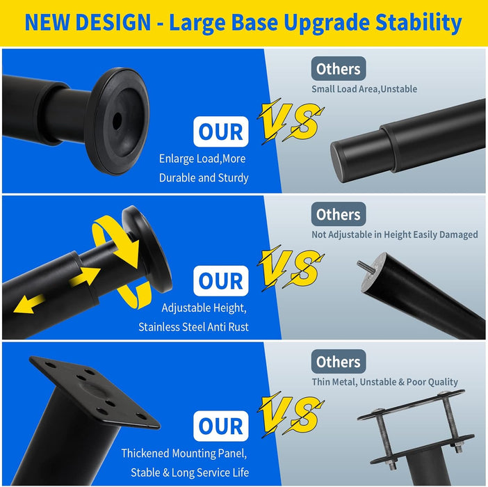 4 patas de soporte de muebles de altura ajustable [con tornillos] - Quierox - Tienda Online