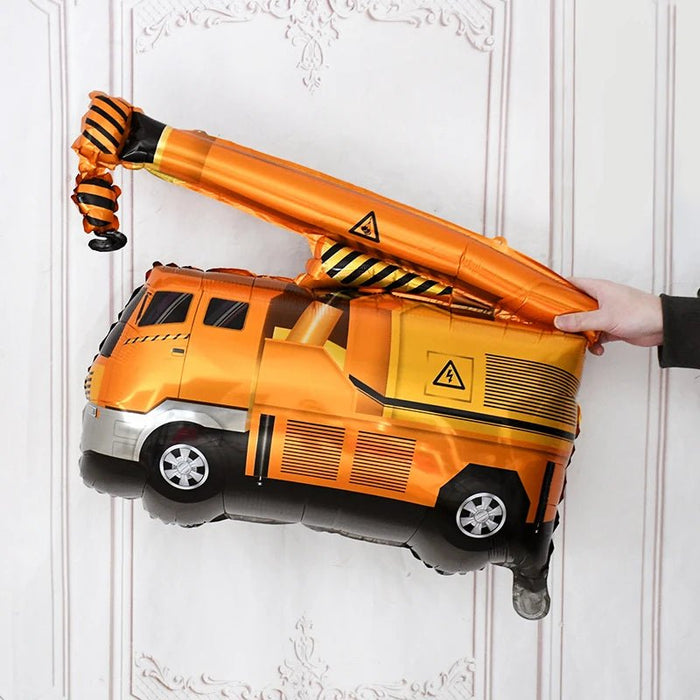 4 pcs de globos de aluminio con forma de vehículos de construcción para niños, ideales para fiestas de cumpleaños con temática de construcción - Quierox - Tienda Online