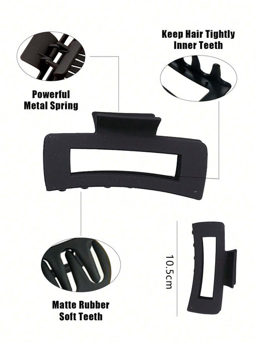 4 pcs Ganchos de pinza para cabello grueso y largo con acabado mate para mujeres - Quierox - Tienda Online