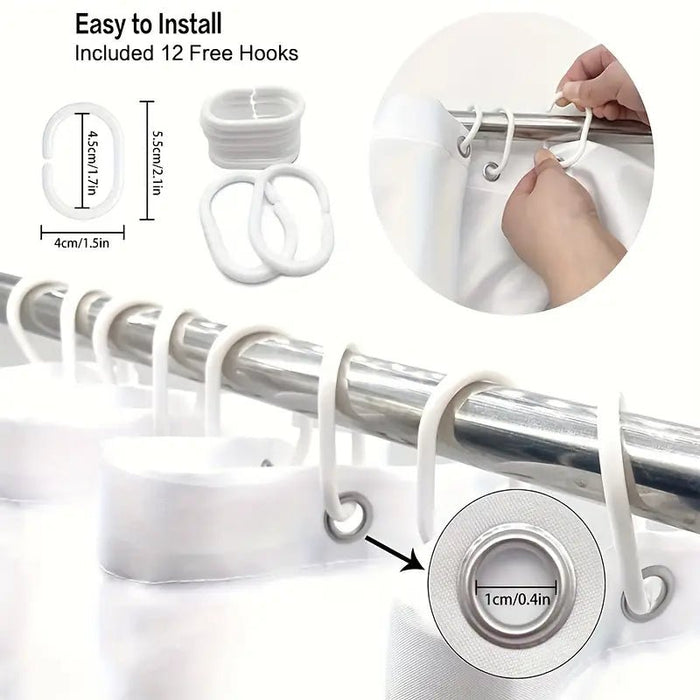 4 piezas, conjunto de cortina de ducha creativa con estampado 3D de cisne dorado - Quierox - Tienda Online