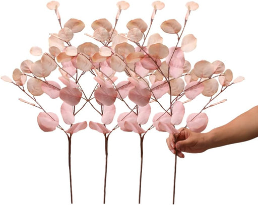 4 piezas de flores artificiales de otoño para decoración, tallos de eucalipto sintético - Quierox - Tienda Online
