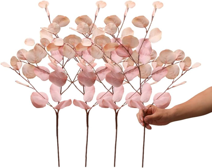 4 piezas de flores artificiales de otoño para decoración, tallos de eucalipto sintético - Quierox - Tienda Online
