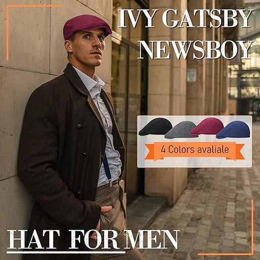 4 piezas de gorra plana para hombre, gorra Gatsby de vendedor de periódicos - Quierox - Tienda Online