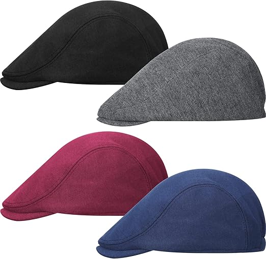 4 piezas de gorra plana para hombre, gorra Gatsby de vendedor de periódicos - Quierox - Tienda Online