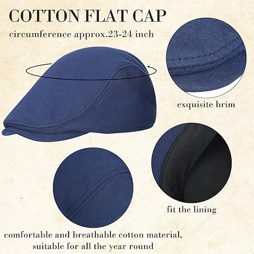 4 piezas de gorra plana para hombre, gorra Gatsby de vendedor de periódicos - Quierox - Tienda Online