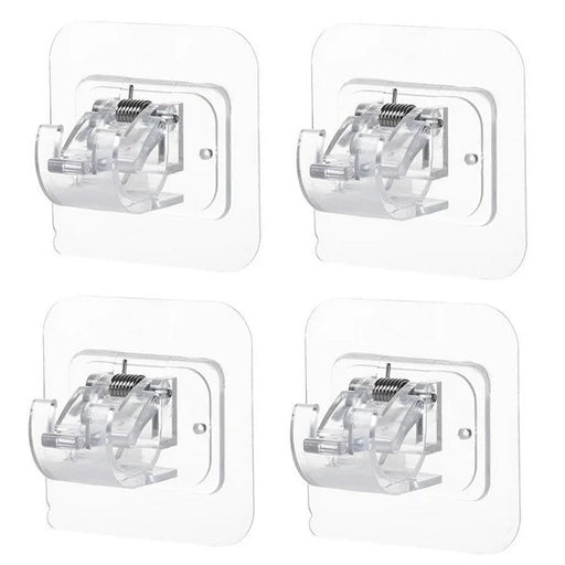 4 piezas de soportes para barra de cortina sin taladro, autoadhesivos - Quierox - Tienda Online