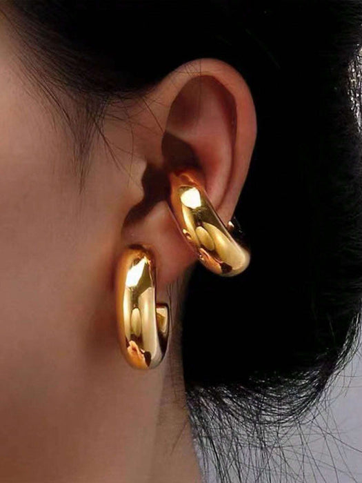 4 Piezas / Set Pendientes De Aro De Estilo Hip - hop Europeo Y Americano Exagerados - Quierox - Tienda Online