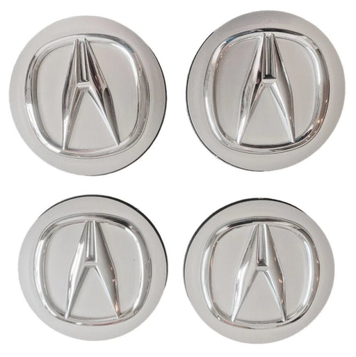 4 tapas centrales de rueda de Acura color gris metalizado 2.75" - Quierox - Tienda Online