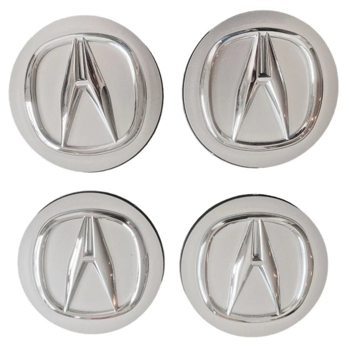 4 tapas centrales de rueda de Acura color gris metalizado 2.75" - Quierox - Tienda Online