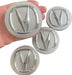 4 tapas centrales de rueda de Acura color gris metalizado 2.75" - Quierox - Tienda Online