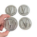 4 tapas centrales de rueda de Acura color gris metalizado 2.75" - Quierox - Tienda Online