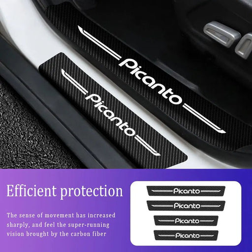 4 Uds pegatinas de coche umbral de coche para KIA Picanto Protector de alféizar de puerta - Quierox - Tienda Online