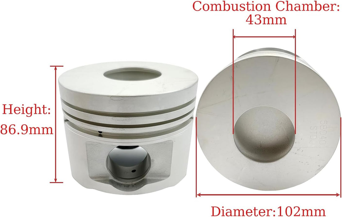 4 unids 14B pistón+anillos de pistón 13101 - 58040, para Toyota 14B - Quierox - Tienda Online