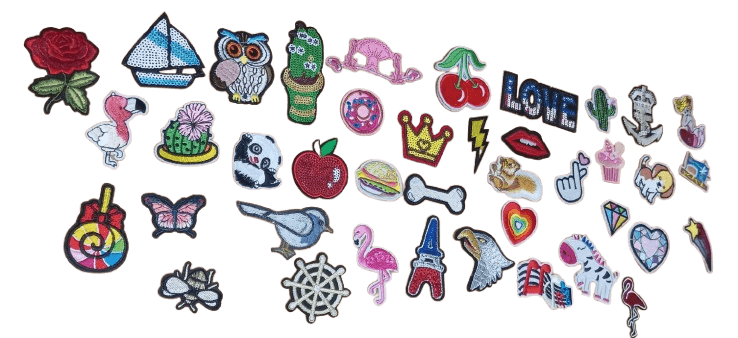 40 parches para ropa de varios estilos - Quierox - Tienda Online