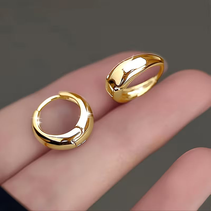 Juego de 2 Piezas, Aros Geométricos, Joyería de Alta Calidad