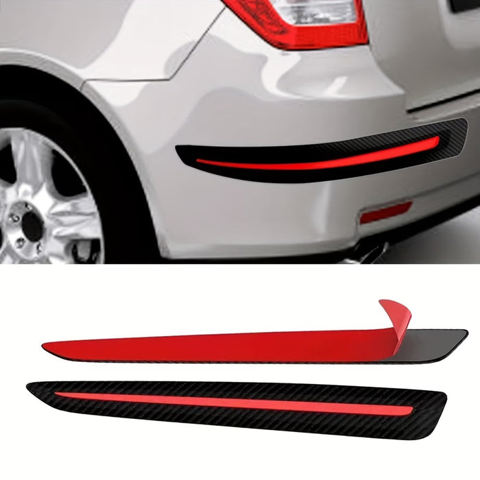 Tiras de Protección para Parachoques de Coche Negro con Ribete Rojo