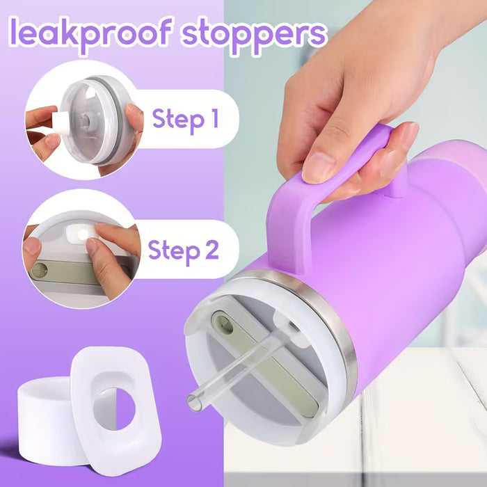 6 piezas de accesorios para vasos para vasos de 30 OZ y 40 OZ con asa,con letra M