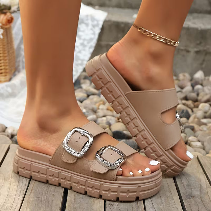 Pantuflas de verano para mujer, estilo bohemio, cómodas y a la moda