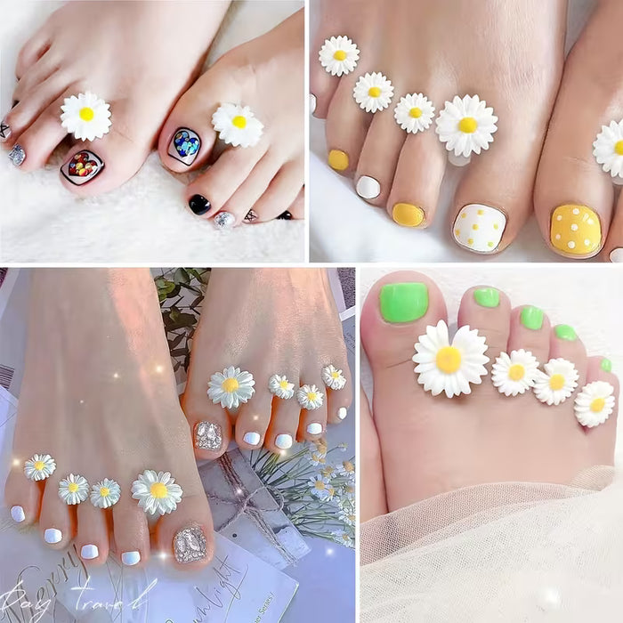 Juego de 8 Separadores de Dedos en Forma de Flor, para Pedicura y Manicura
