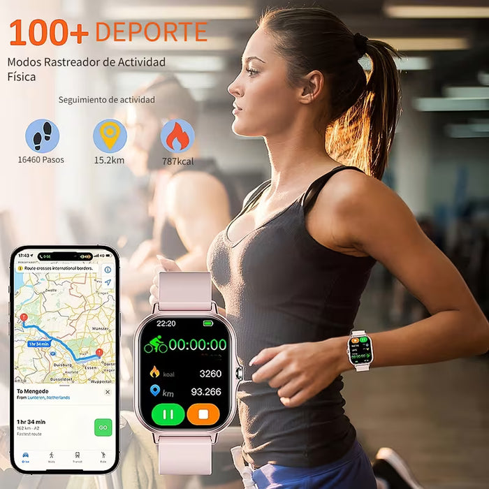 Reloj Inteligente Multifunción, para Mujer, Compatible con Llamadas Inalámbricas